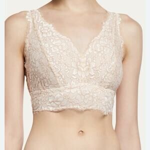 Cosabella Pret-A-Porter Curvy Longline Bralette Size M Lacy Neutral Feminine